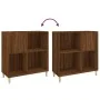 Mueble discos madera contrachapada roble marrón 84,5x38x89 cm de vidaXL, Almacenamiento para CD y DVD - Ref: Foro24-831996, P...