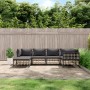 Gartenmöbel-Set 6-teilig anthrazitfarbene Kissen PE-Rattan von vidaXL, Outdoor-Sofas - Ref: Foro24-3186771, Preis: 473,96 €, ...