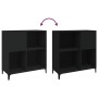 Mueble para discos madera contrachapada negro 84,5x38x89 cm de vidaXL, Almacenamiento para CD y DVD - Ref: Foro24-831998, Pre...