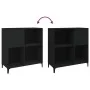 Mueble para discos madera contrachapada negro 84,5x38x89 cm de vidaXL, Almacenamiento para CD y DVD - Ref: Foro24-831998, Pre...