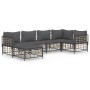 Gartenmöbel-Set 6-teilig anthrazitfarbene Kissen PE-Rattan von vidaXL, Outdoor-Sofas - Ref: Foro24-3186771, Preis: 473,96 €, ...