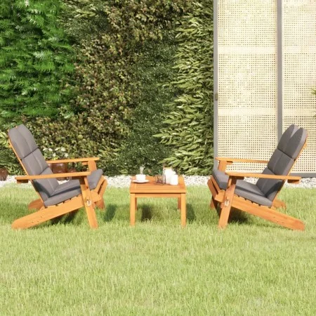 Juego de muebles de jardín Adirondack 3 piezas madera acacia de vidaXL, Conjuntos de jardín - Ref: Foro24-3152135, Precio: 50...