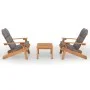 Juego de muebles de jardín Adirondack 3 piezas madera acacia de vidaXL, Conjuntos de jardín - Ref: Foro24-3152135, Precio: 50...