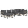 Gartenmöbel-Set 6-teilig anthrazitfarbene Kissen PE-Rattan von vidaXL, Outdoor-Sofas - Ref: Foro24-3186771, Preis: 473,96 €, ...