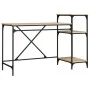Schreibtisch mit Regalen aus Eichensperrholz 135x50x90 cm von vidaXL, Schreibtische - Ref: Foro24-826710, Preis: 74,54 €, Rab...