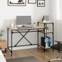 Escritorio con estantes madera contrachapada roble 135x50x90 cm de vidaXL, Escritorios - Ref: Foro24-826710, Precio: 78,55 €,...