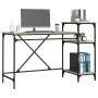 Schreibtisch mit Regalen aus Eichensperrholz 135x50x90 cm von vidaXL, Schreibtische - Ref: Foro24-826710, Preis: 74,54 €, Rab...