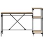 Escritorio con estantes madera contrachapada roble 135x50x90 cm de vidaXL, Escritorios - Ref: Foro24-826710, Precio: 78,55 €,...