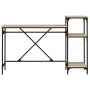 Schreibtisch mit Regalen aus Eichensperrholz 135x50x90 cm von vidaXL, Schreibtische - Ref: Foro24-826710, Preis: 74,54 €, Rab...