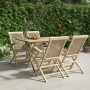 Juego de comedor de jardín 5 piezas madera maciza de teca de vidaXL, Conjuntos de jardín - Ref: Foro24-3155043, Precio: 516,0...