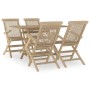 Juego de comedor de jardín 5 piezas madera maciza de teca de vidaXL, Conjuntos de jardín - Ref: Foro24-3155043, Precio: 516,0...