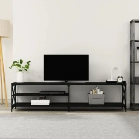 TV-Möbel Metall und Sperrholz schwarz 200x40x50 cm von vidaXL, TV-Möbel - Ref: Foro24-826739, Preis: 100,20 €, Rabatt: %
