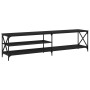 TV-Möbel Metall und Sperrholz schwarz 200x40x50 cm von vidaXL, TV-Möbel - Ref: Foro24-826739, Preis: 101,83 €, Rabatt: %
