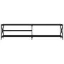 TV stand made of metal and black plywood wood, measuring 200x40x50 cm. by vidaXL, TV Furniture - Ref: Foro24-826739, Price: 1...