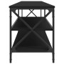 Mueble para TV metal y madera contrachapada negro 200x40x50 cm de vidaXL, Muebles TV - Ref: Foro24-826739, Precio: 101,72 €, ...