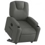 Sillón eléctrico reclinable elevable de tela gris oscuro
