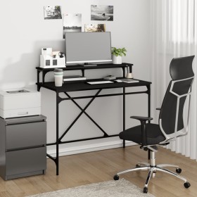 Black iron and plywood desk 100x50x90 cm by vidaXL, Desks - Ref: Foro24-826699, Price: 63,42 €, Discount: %