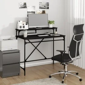 Schreibtisch aus schwarzem Eisen und Sperrholz, 100 x 50 x 90 cm von vidaXL, Schreibtische - Ref: Foro24-826699, Preis: 62,52...