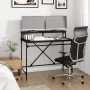 Schreibtisch aus schwarzem Eisen und Sperrholz, 100 x 50 x 90 cm von vidaXL, Schreibtische - Ref: Foro24-826699, Preis: 62,52...