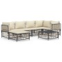 Gartenmöbel-Set 7-teilig und anthrazitgraue PE-Rattankissen von vidaXL, Outdoor-Sofas - Ref: Foro24-3186772, Preis: 551,94 €,...