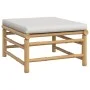 Set de muebles de jardín 7 piezas bambú y cojines gris claro de vidaXL, Conjuntos de jardín - Ref: Foro24-3155085, Precio: 63...
