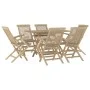 Garten-Essgruppe 7-teilig aus massivem grauem Teakholz von vidaXL, Gartensets - Ref: Foro24-3155044, Preis: 680,27 €, Rabatt: %