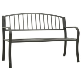 Gray steel garden bench 120 cm by vidaXL, garden benches - Ref: Foro24-319581, Price: 107,11 €, Discount: %