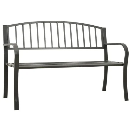 Gray steel garden bench 120 cm by vidaXL, garden benches - Ref: Foro24-319581, Price: 100,78 €, Discount: %