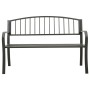 Banco de jardín acero gris 120 cm