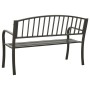 Gartenbank aus grauem Stahl, 120 cm von vidaXL, Gartenbänke - Ref: Foro24-319581, Preis: 107,11 €, Rabatt: %