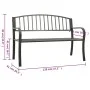 Banco de jardín acero gris 120 cm de vidaXL, Bancos de jardín - Ref: Foro24-319581, Precio: 95,41 €, Descuento: %