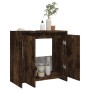 Armario de baño madera contrachapada roble ahumado 60x33x61 cm de vidaXL, Muebles de baño - Ref: Foro24-826357, Precio: 37,38 €