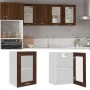 Hängevitrine braunes Eichenholz 40x31x60 cm von vidaXL, Küchenschränke - Ref: Foro24-826347, Preis: 40,58 €, Rabatt: %
