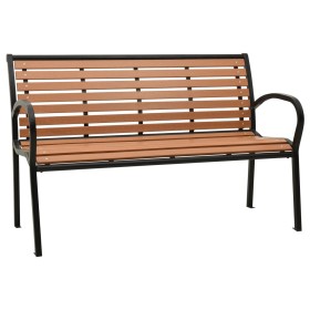 Steel and WPC garden bench black and brown 116 cm by vidaXL, garden benches - Ref: Foro24-319579, Price: 156,74 €, Discount: %