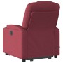 Sillón de masaje elevable eléctrico tela rojo tinto