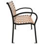 Gartenbank aus Stahl und WPC, schwarz und braun, 116 cm von vidaXL, Gartenbänke - Ref: Foro24-319579, Preis: 156,74 €, Rabatt: %