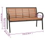 Gartenbank aus Stahl und WPC, schwarz und braun, 116 cm von vidaXL, Gartenbänke - Ref: Foro24-319579, Preis: 156,74 €, Rabatt: %