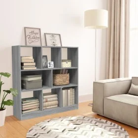 Plywood gray Sonoma bookshelf 97.5x29.5x100 cm by vidaXL, Bookcases and shelves - Ref: Foro24-826379, Price: 87,58 €, Discoun...
