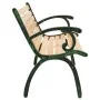 Gartenbank aus Gusseisen und massivem Tannenholz 116 cm von vidaXL, Gartenbänke - Ref: Foro24-319572, Preis: 129,93 €, Rabatt: %