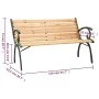 Gartenbank aus Gusseisen und massivem Tannenholz 116 cm von vidaXL, Gartenbänke - Ref: Foro24-319572, Preis: 129,93 €, Rabatt: %