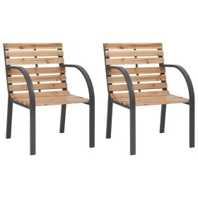 Gartenstühle 2 Einheiten aus massivem Tannenholz von vidaXL, Gartenstühle - Ref: Foro24-319576, Preis: 114,25 €, Rabatt: %