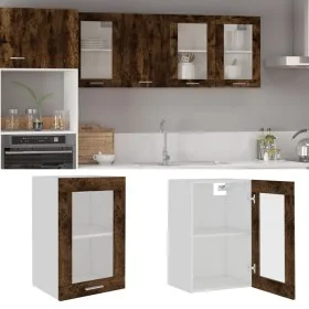 Hängevitrine aus geräuchertem Eichenholz 40x31x60 cm von vidaXL, Küchenschränke - Ref: Foro24-826345, Preis: 39,14 €, Rabatt: %