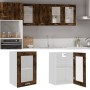 Hängevitrine aus geräuchertem Eichenholz 40x31x60 cm von vidaXL, Küchenschränke - Ref: Foro24-826345, Preis: 39,65 €, Rabatt: %