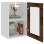 Hängevitrine aus geräuchertem Eichenholz 40x31x60 cm von vidaXL, Küchenschränke - Ref: Foro24-826345, Preis: 39,14 €, Rabatt: %