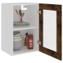 Hängevitrine aus geräuchertem Eichenholz 40x31x60 cm von vidaXL, Küchenschränke - Ref: Foro24-826345, Preis: 39,65 €, Rabatt: %
