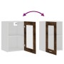 Hängevitrine aus geräuchertem Eichenholz 40x31x60 cm von vidaXL, Küchenschränke - Ref: Foro24-826345, Preis: 39,65 €, Rabatt: %