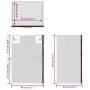 Hängevitrine aus geräuchertem Eichenholz 40x31x60 cm von vidaXL, Küchenschränke - Ref: Foro24-826345, Preis: 39,65 €, Rabatt: %