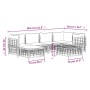 Set muebles de jardín 7 pzas y cojines ratán PE gris antracita