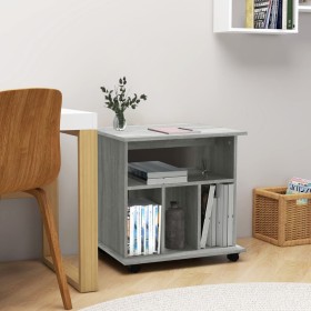 Armario con ruedas madera contrachapada gris Sonoma 60x45x60 cm by vidaXL, Lockers and storage cabinets - Ref: Foro24-826355,...