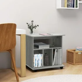 Armario con ruedas madera contrachapada gris Sonoma 60x45x60 cm by vidaXL, Lockers and storage cabinets - Ref: Foro24-826355,...